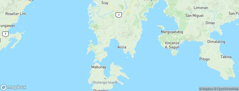 Alicia, Philippines Map