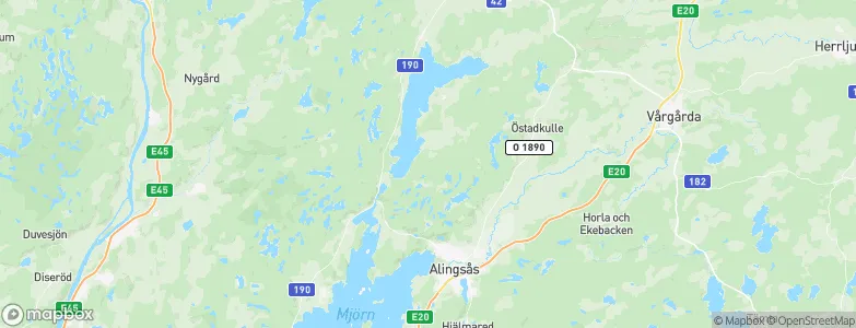 Alingsås Kommun, Sweden Map