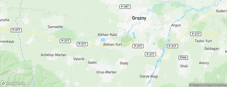 Alkhan-Yurt, Russia Map