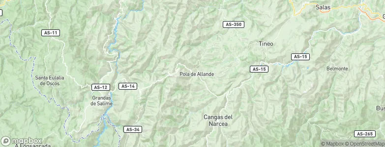 Allande, Spain Map