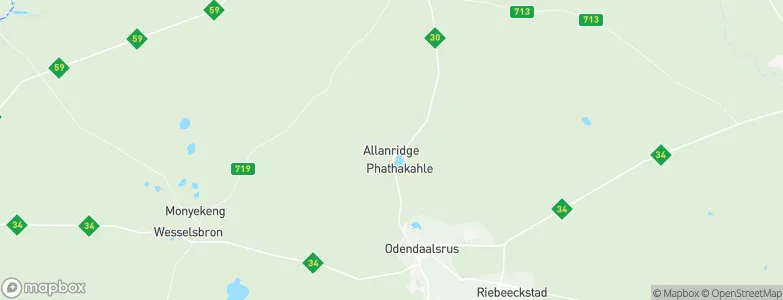 Allanridge, South Africa Map