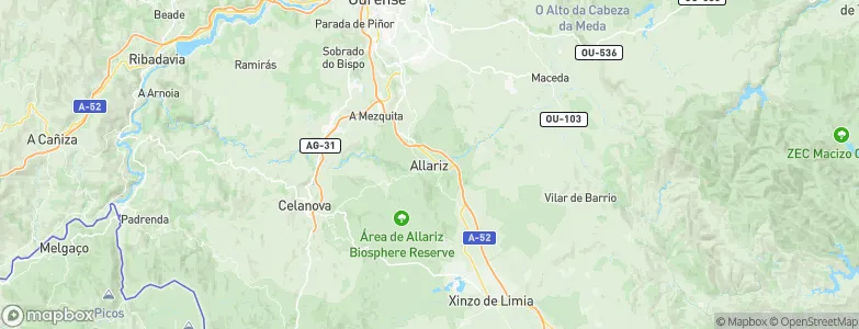 Allariz, Spain Map