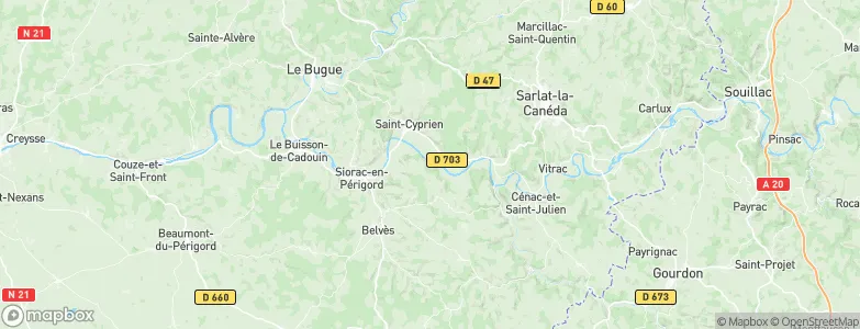 Allas-les-Mines, France Map