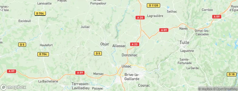 Allassac, France Map