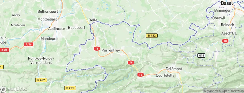 Alle, Switzerland Map