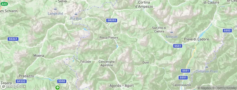 Alleghe, Italy Map
