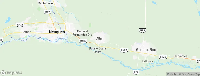 Allen, Argentina Map