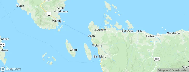 Allen, Philippines Map