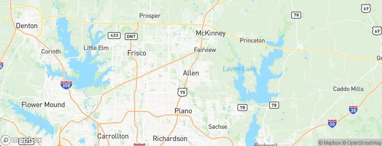Allen, United States Map