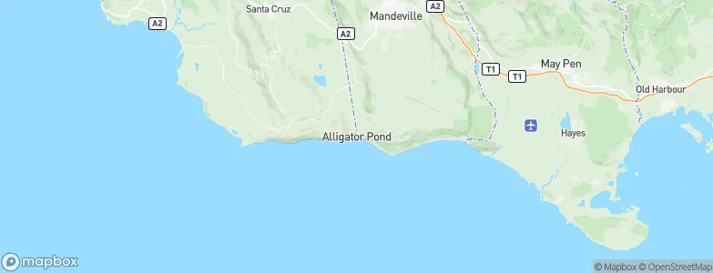 Alligator Pond, Jamaica Map