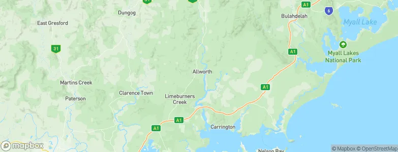 Allworth, Australia Map