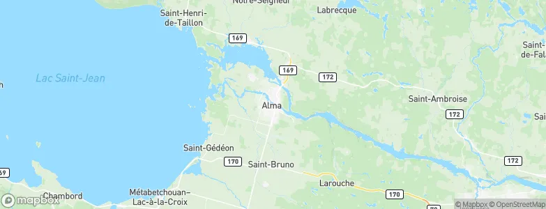 Alma, Canada Map