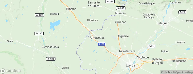 Almacelles, Spain Map