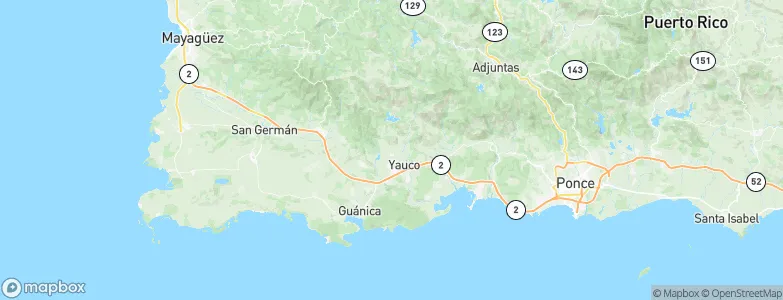 Almácigo Bajo, Puerto Rico Map