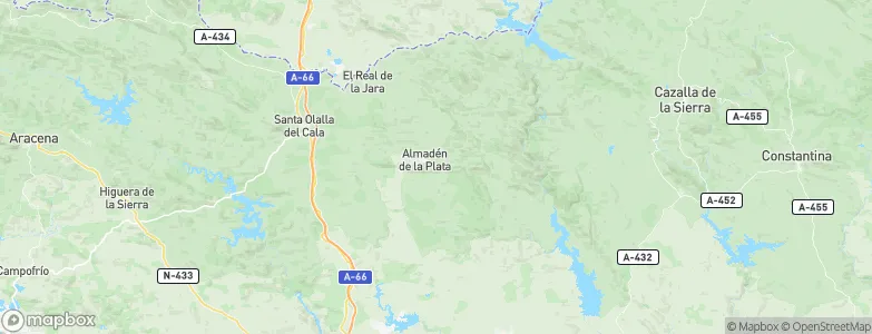 Almadén de la Plata, Spain Map