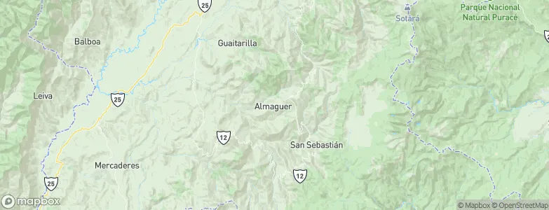 Almaguer, Colombia Map