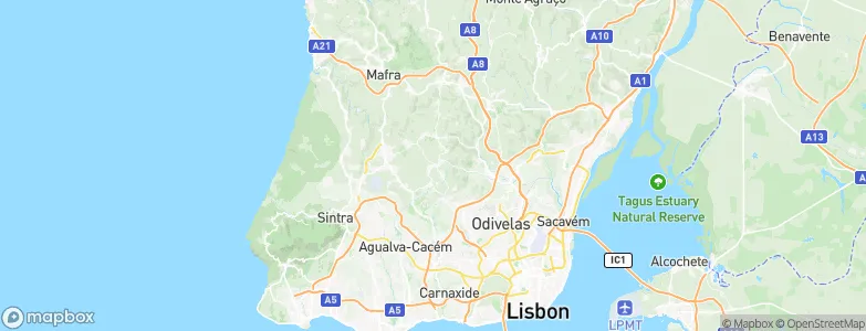 Almargem do Bispo, Portugal Map