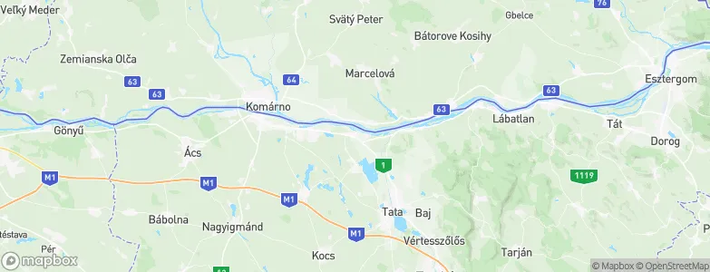 Almásfüzitő, Hungary Map