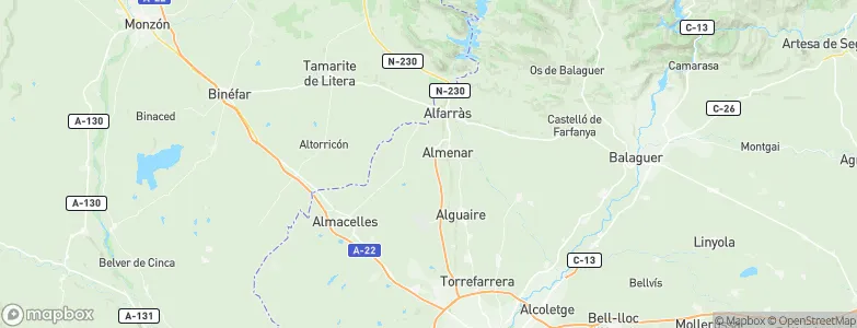 Almenar, Spain Map