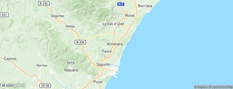 Almenara, Spain Map