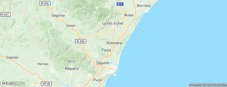 Almenara, Spain Map