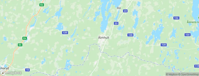 Älmhults Kommun, Sweden Map