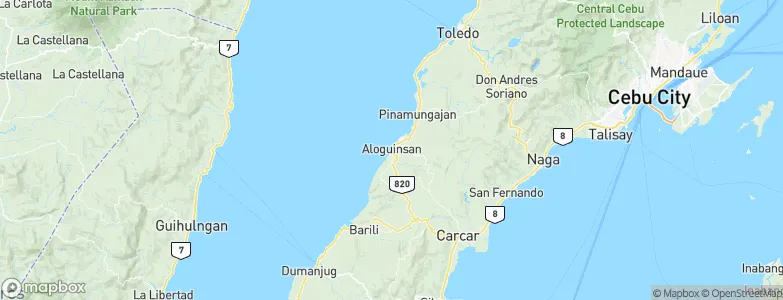 Aloguinsan, Philippines Map