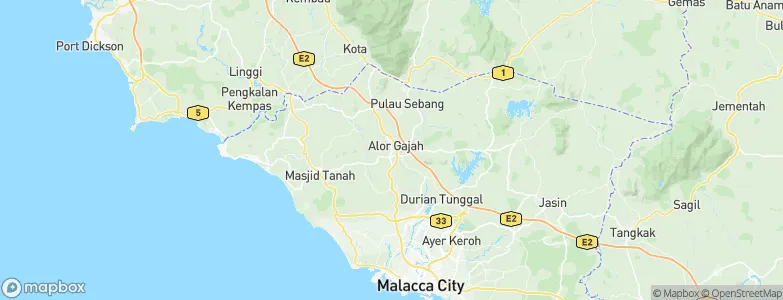 Alor Gajah, Malaysia Map