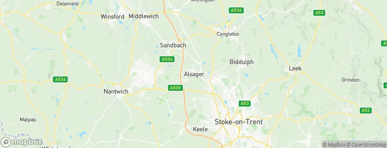 Alsager, United Kingdom Map