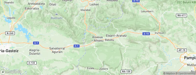 Alsasua – Altsasu, Spain Map