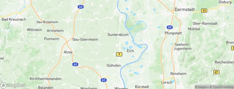Alsheim, Germany Map