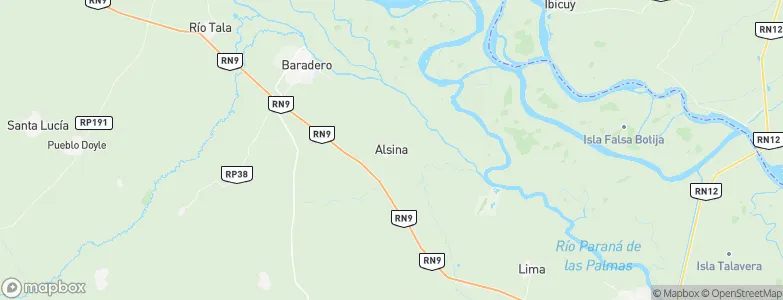 Alsina, Argentina Map