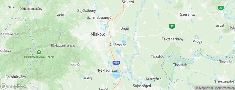 Alsózsolca, Hungary Map