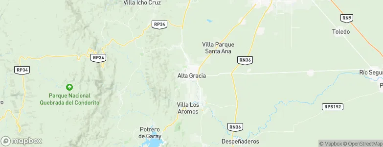 Alta Gracia, Argentina Map
