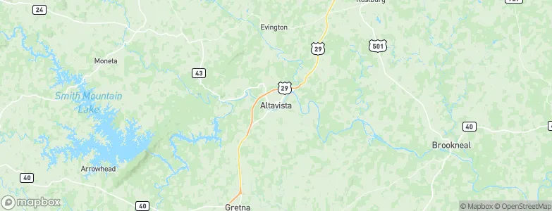 Altavista, United States Map