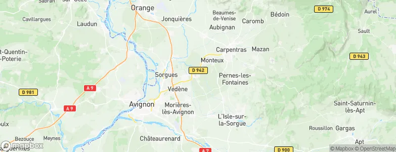 Althen-des-Paluds, France Map