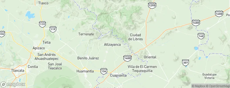 Altzayanca, Mexico Map