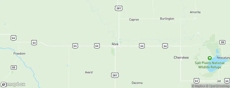Alva, United States Map