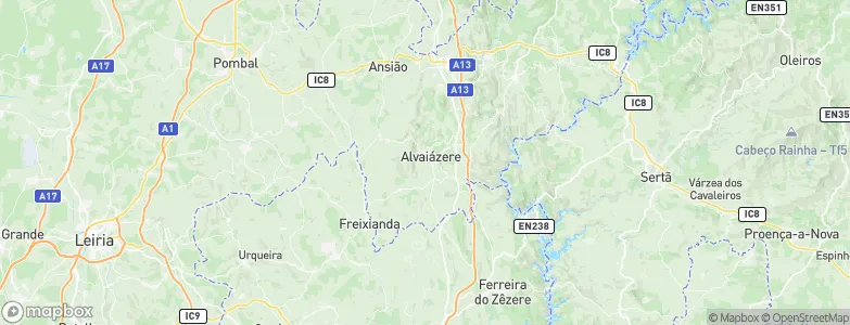Alvaiázere Municipality, Portugal Map