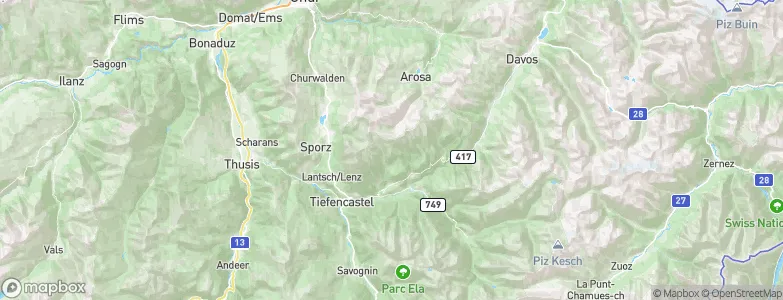 Alvaneu, Switzerland Map