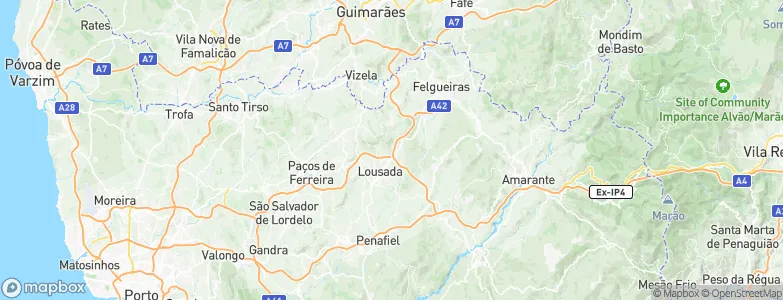 Alvarenga, Portugal Map