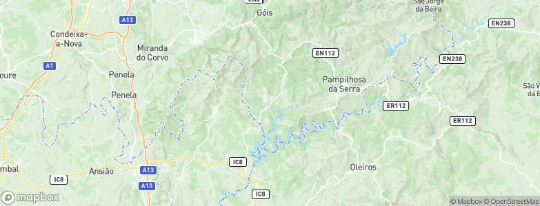 Alvares, Portugal Map