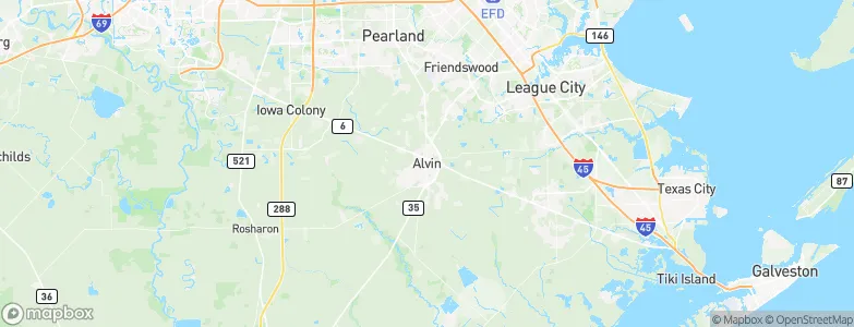 Alvin, United States Map