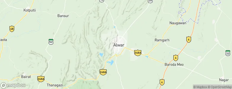 Alwar, India Map