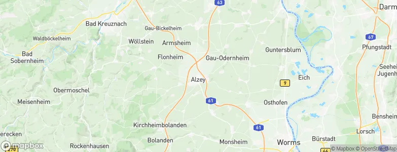 Alzey, Germany Map