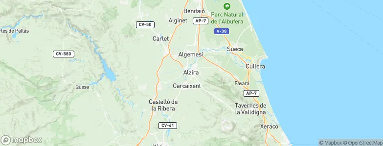 Alzira, Spain Map
