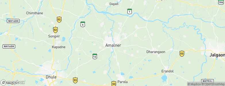 Amalner, India Map