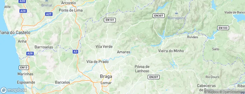 Amares Municipality, Portugal Map
