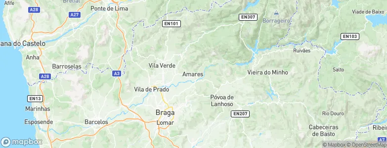 Amares, Portugal Map