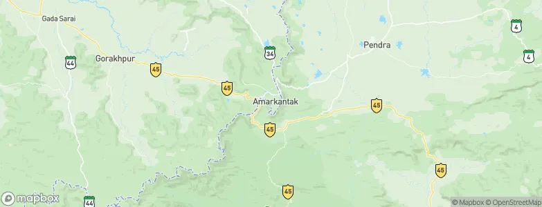 Amarkantak, India Map